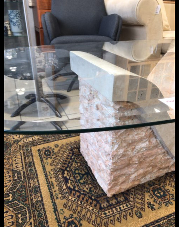 Sofabord med glasplade